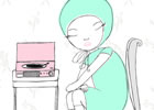 Listening to Her 45s by Little E